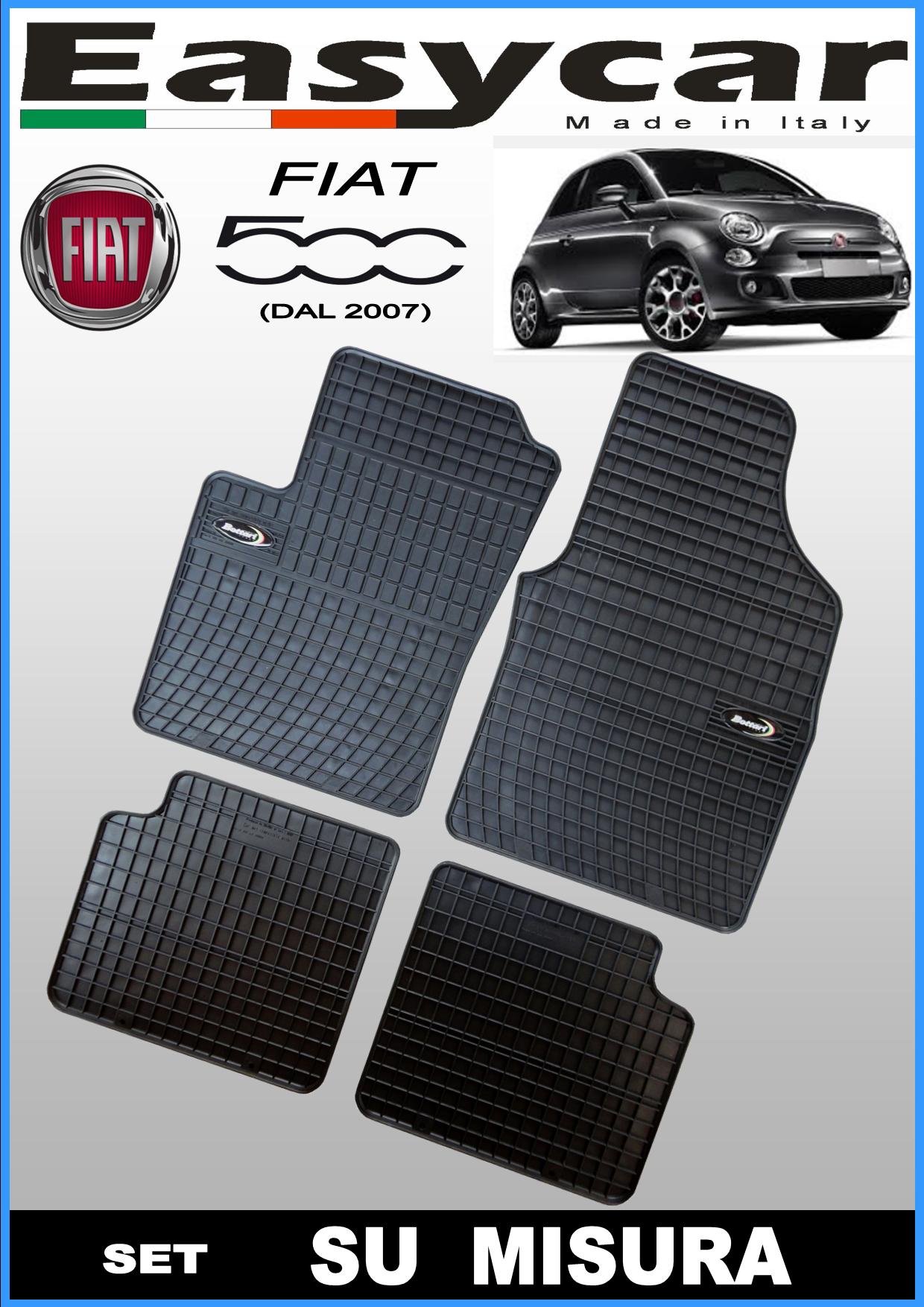 FIAT 500 anno 2007-carbonio TAPPETINO AUTO TAPPETI
