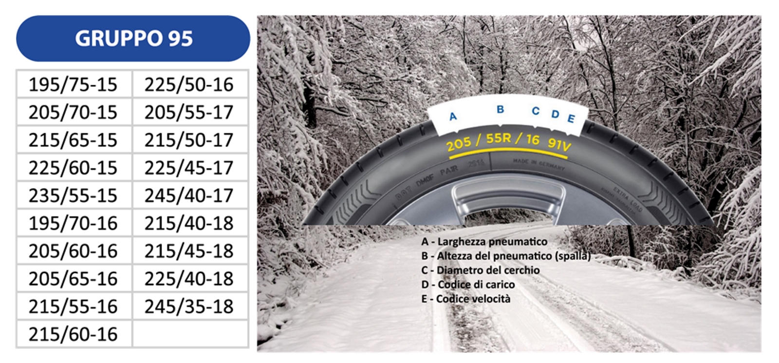 CATENE DA NEVE GoodYear da 9mm G9 GRUPPO 100 OMOLOGATE