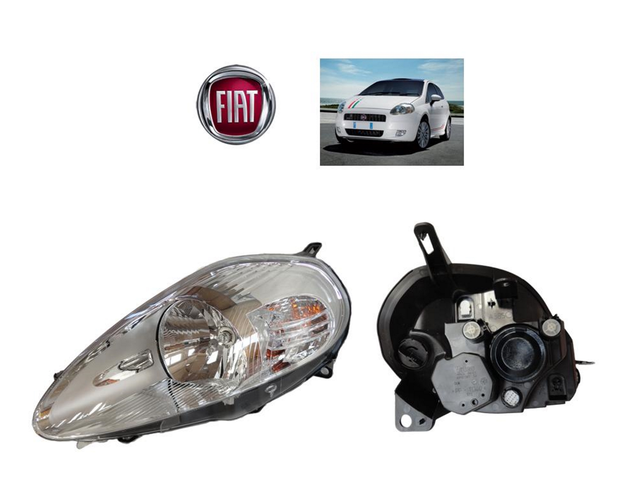 Faro fanale proiettore anteriore sinistro fiat grandepunto dal 2008 2009 2010